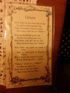 This prayer guided Mrs. Hessie's life